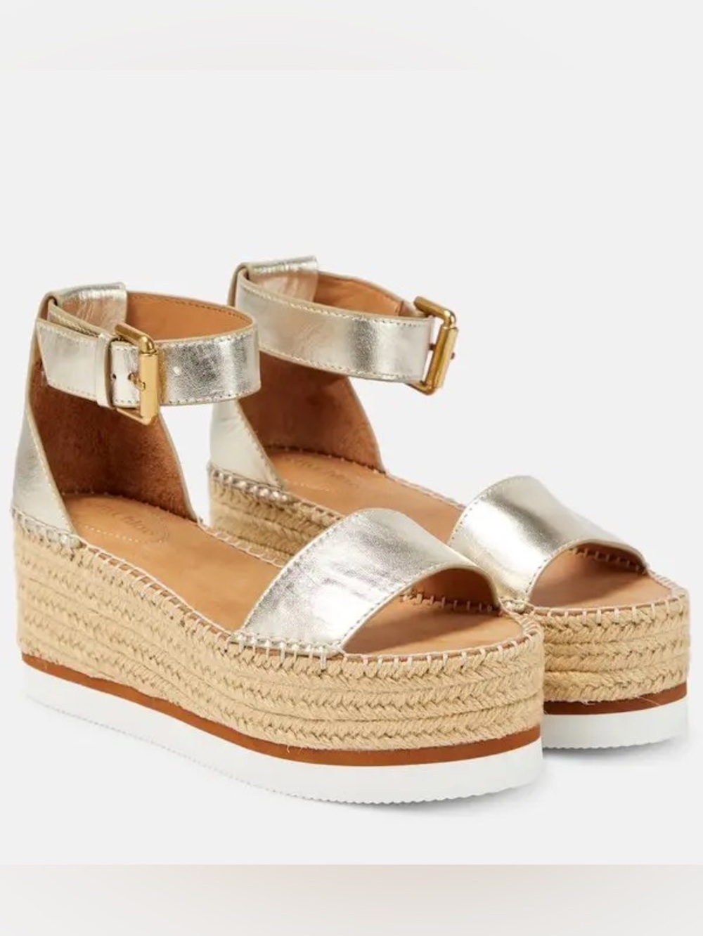 SEE BY CHLOÉ / Glyn Leather Platform Espadrille Sandals